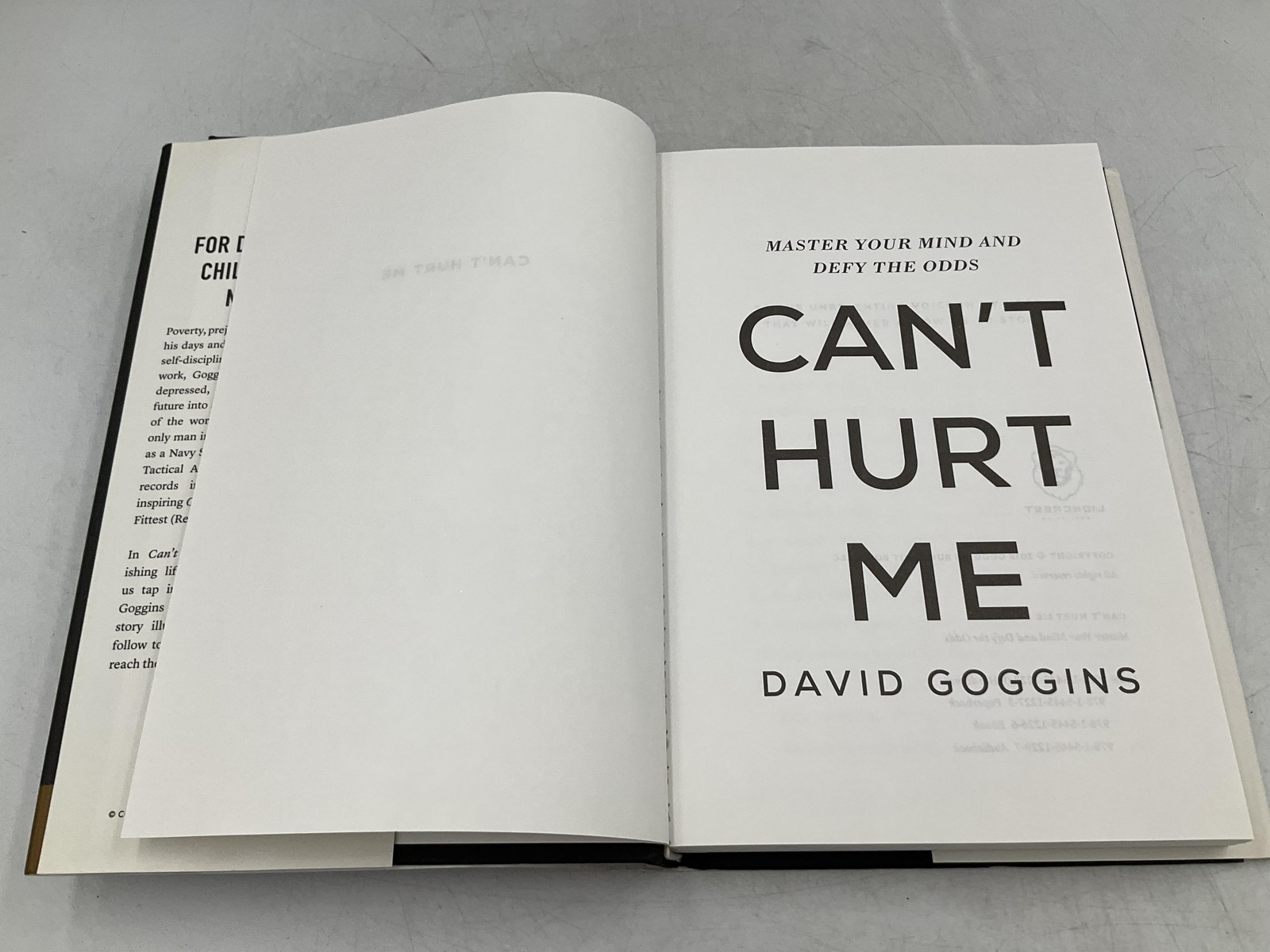 CAN’T HURT ME David Goggins 2018 Hardcover Lioncrest Publishing