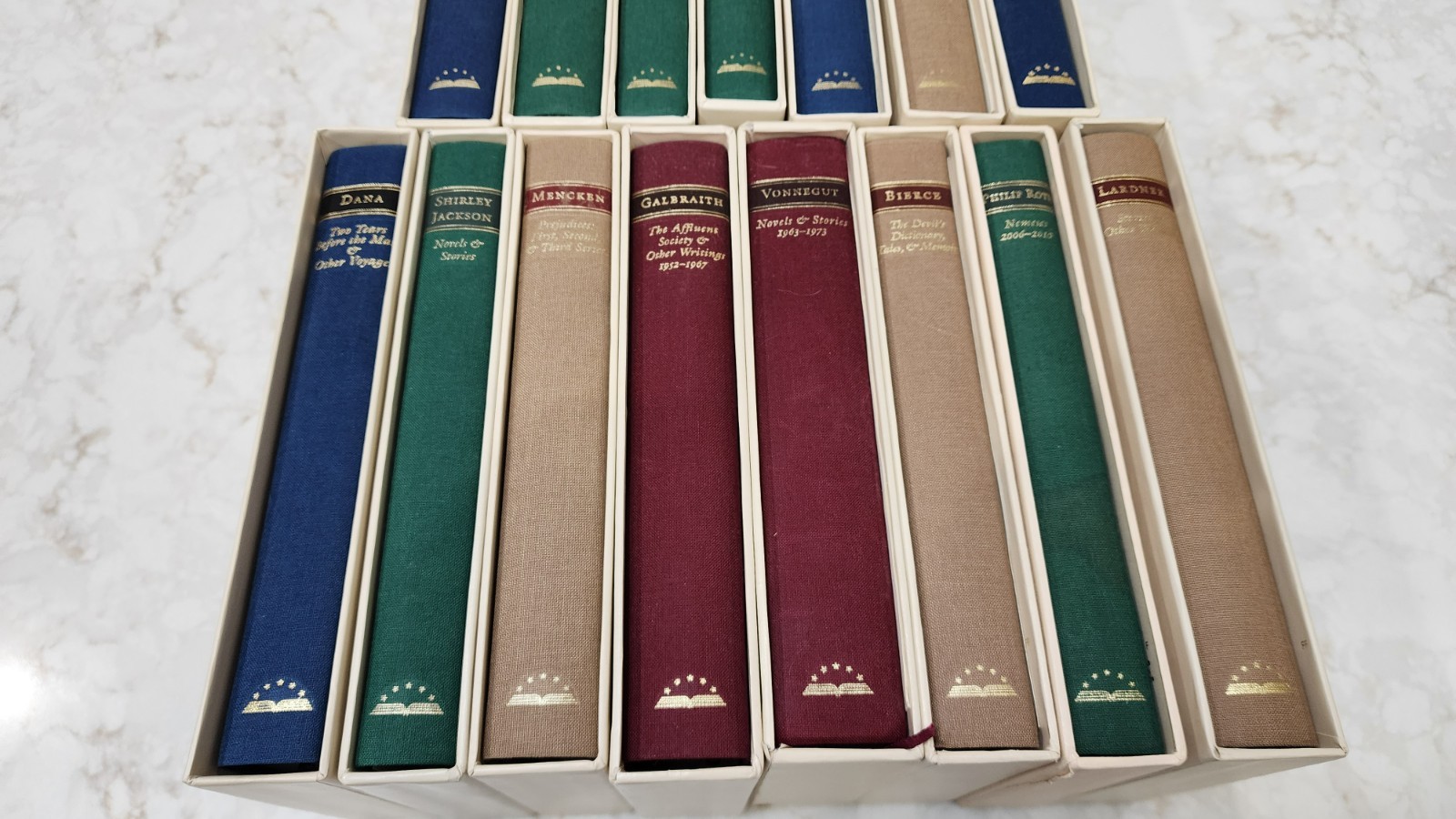 Lot of 15 – The Library Of America Hardcover with Slipcases – GOOD