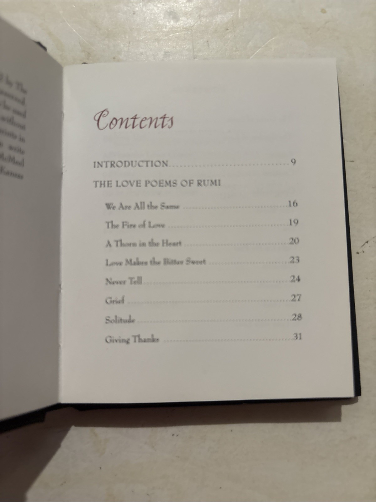 The Love Poems of Rumi – Jalal al-Din Rumi, hc/dj Mini Book