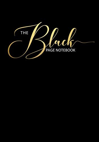 The Black Page Notebook: College Ruled Notebook/Journal