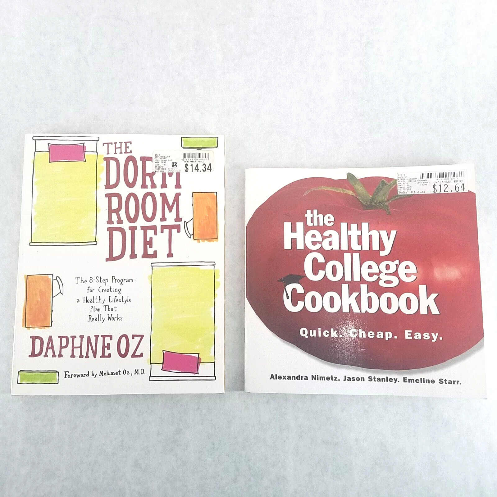 Lot of 2 – Healthy College Cookbook: Quick, Cheap, Easy & Dorm Room Diet