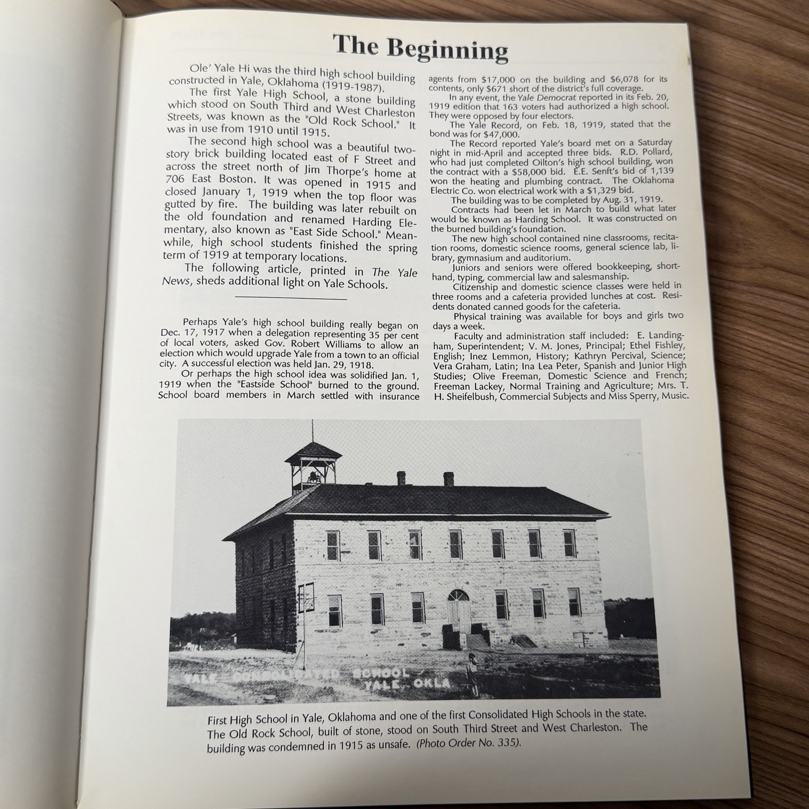 Ole’ Yale High 1919-1987 Oklahoma High School Yearbook History Payne County HB