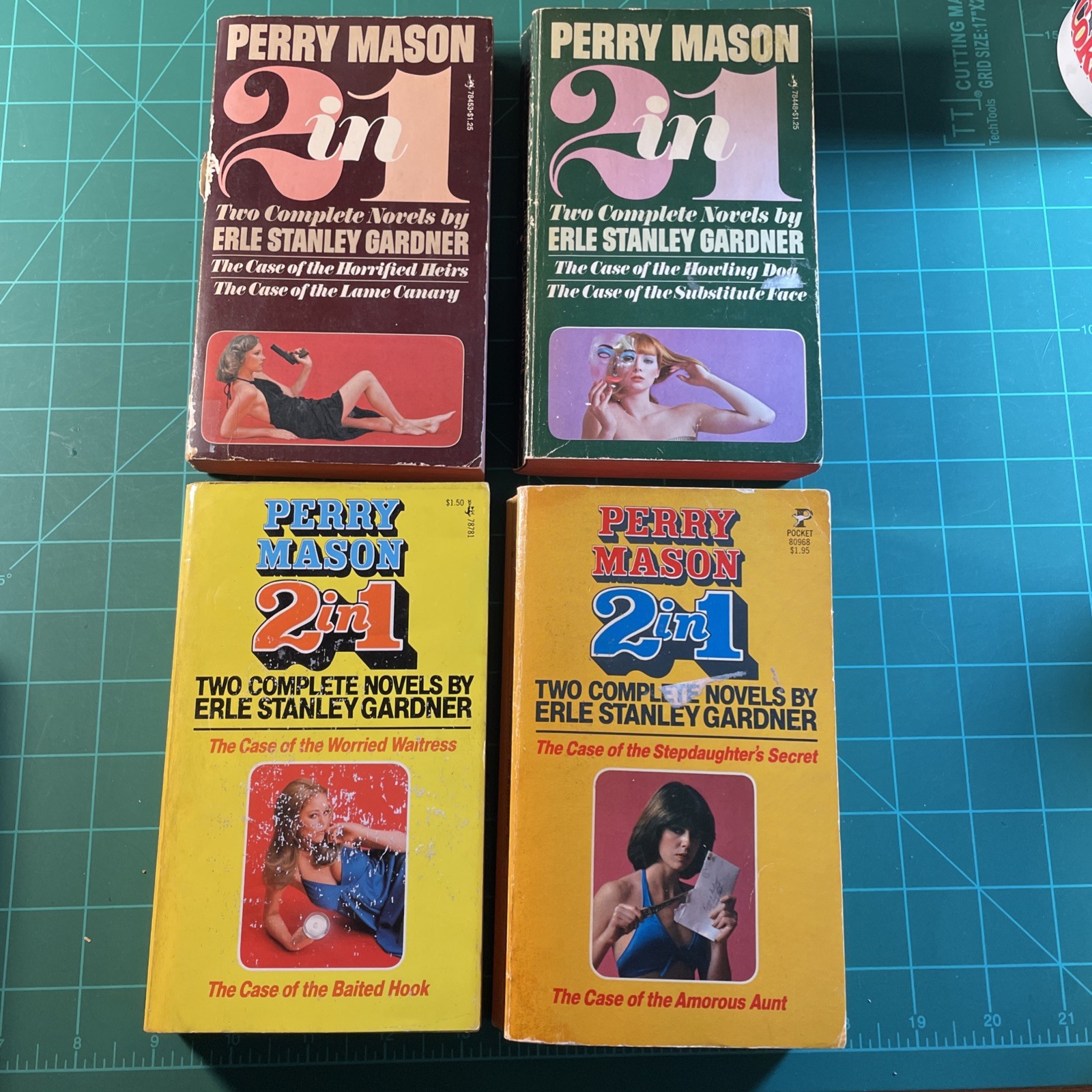 Perry Mason Erle Stanley Gardner 2 In 1 Paperback Book Lot Of 4