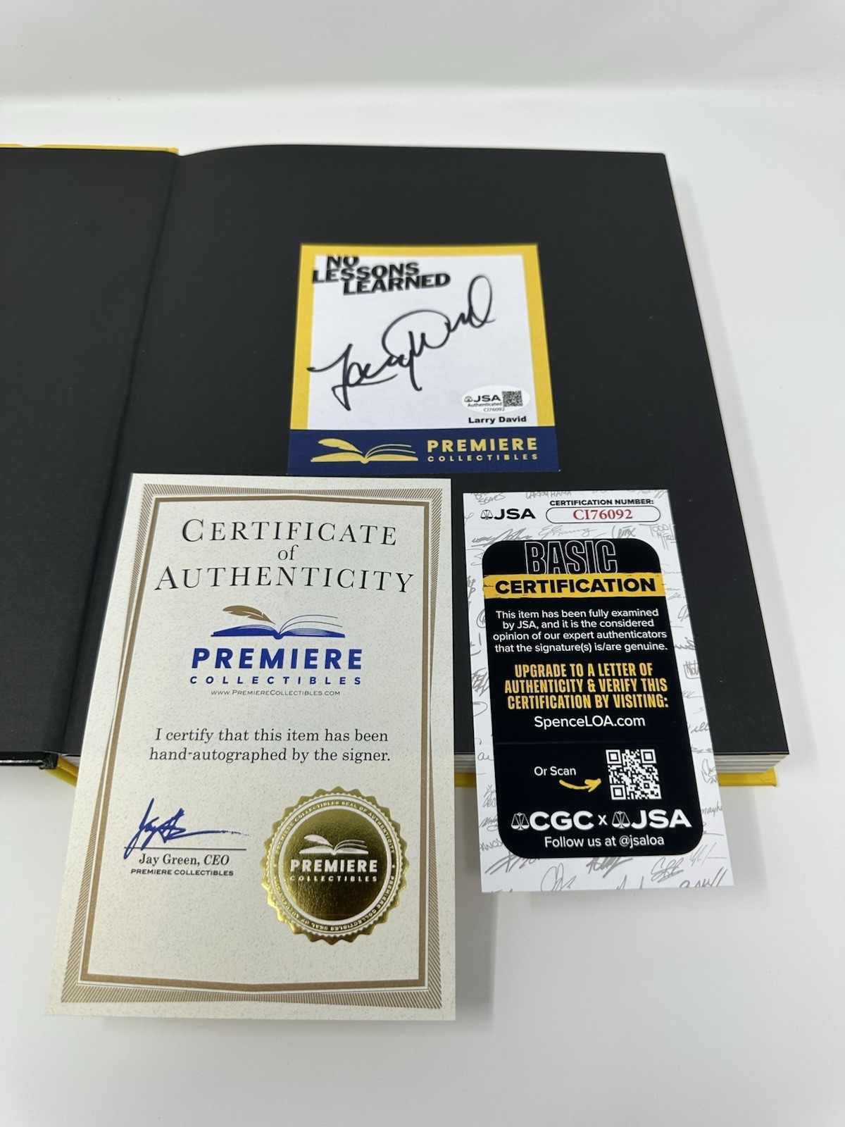 No Lessons Making of Curb Your Enthusiasm Book SIGNED Larry David AUTHENTICATED