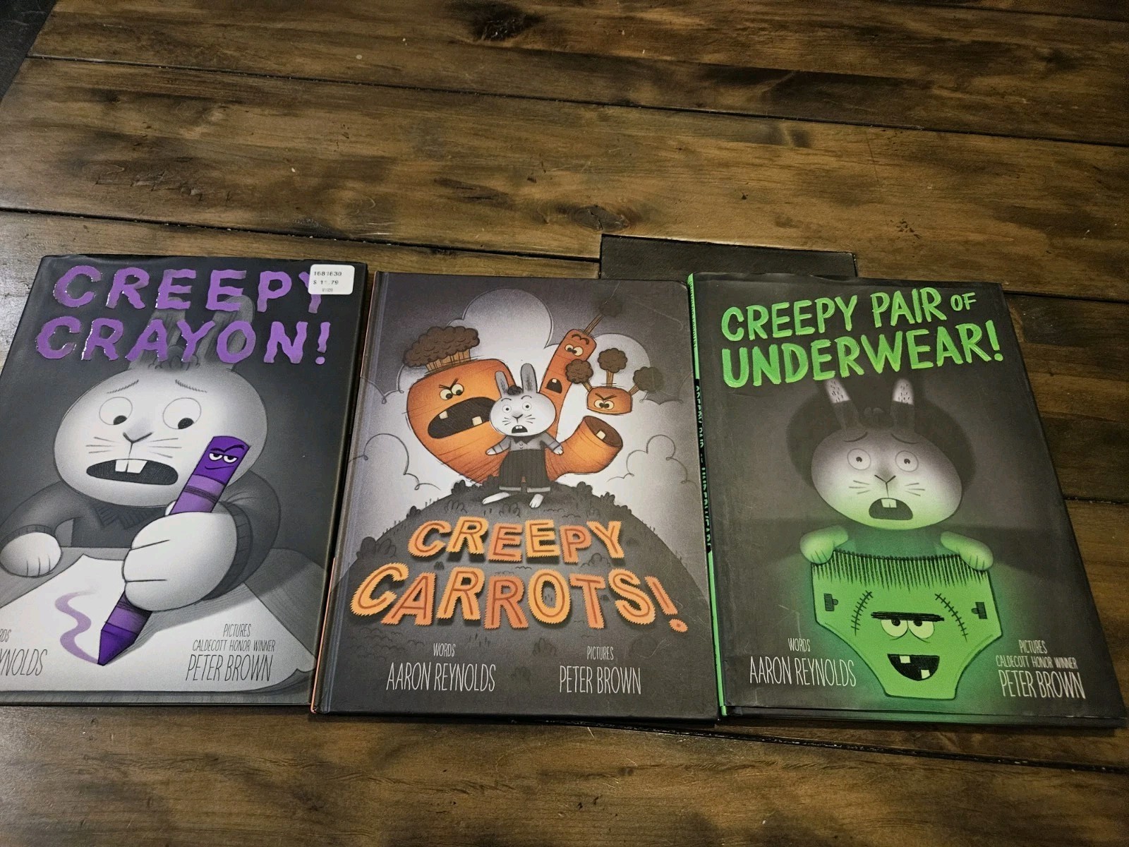 Lot of 3 Creepy Series Picture Books by Aaron Reynolds & Peter Brown Carrots